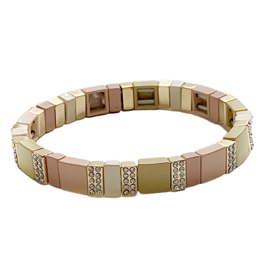 Caryn Lawn Crystal Tile Bracelet Nude