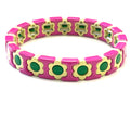 Caryn Lawn Daisy Bracelet Hot Pink Kelly