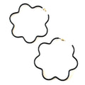 Caryn Lawn Daisy Hoop Earring Black