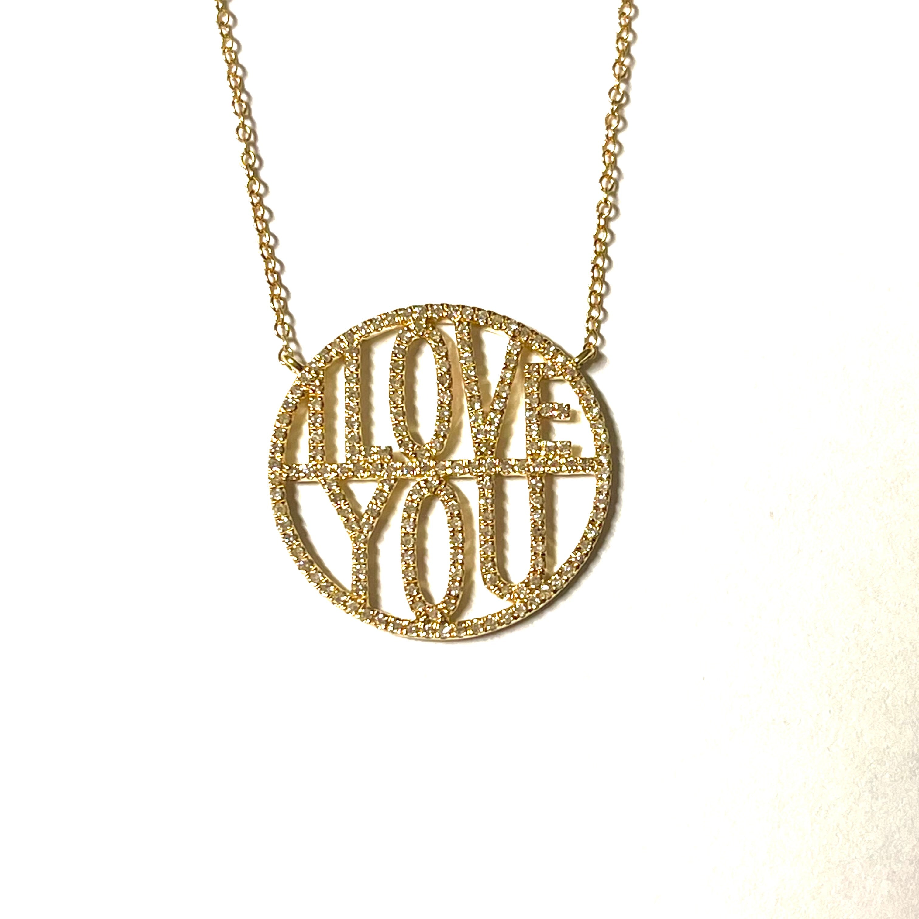 Caryn Lawn I Love You Diamond Necklace