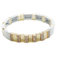 Caryn Lawn Crystal Tile Bracelet- White