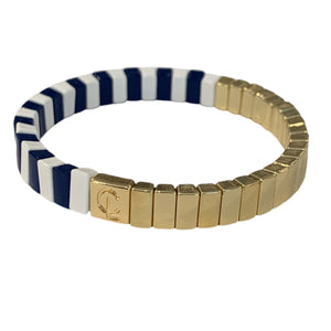 Caryn Lawn Tile Bracelet- Duo Navy
