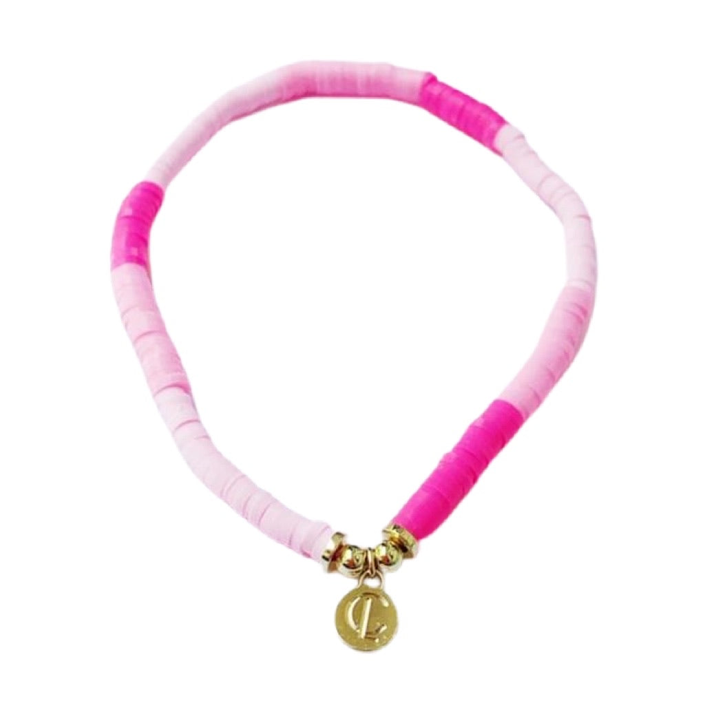 Seaside Skinny Bracelet- Pink Colorblock