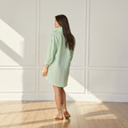Caryn Lawn Sami Seersucker Dress Lime