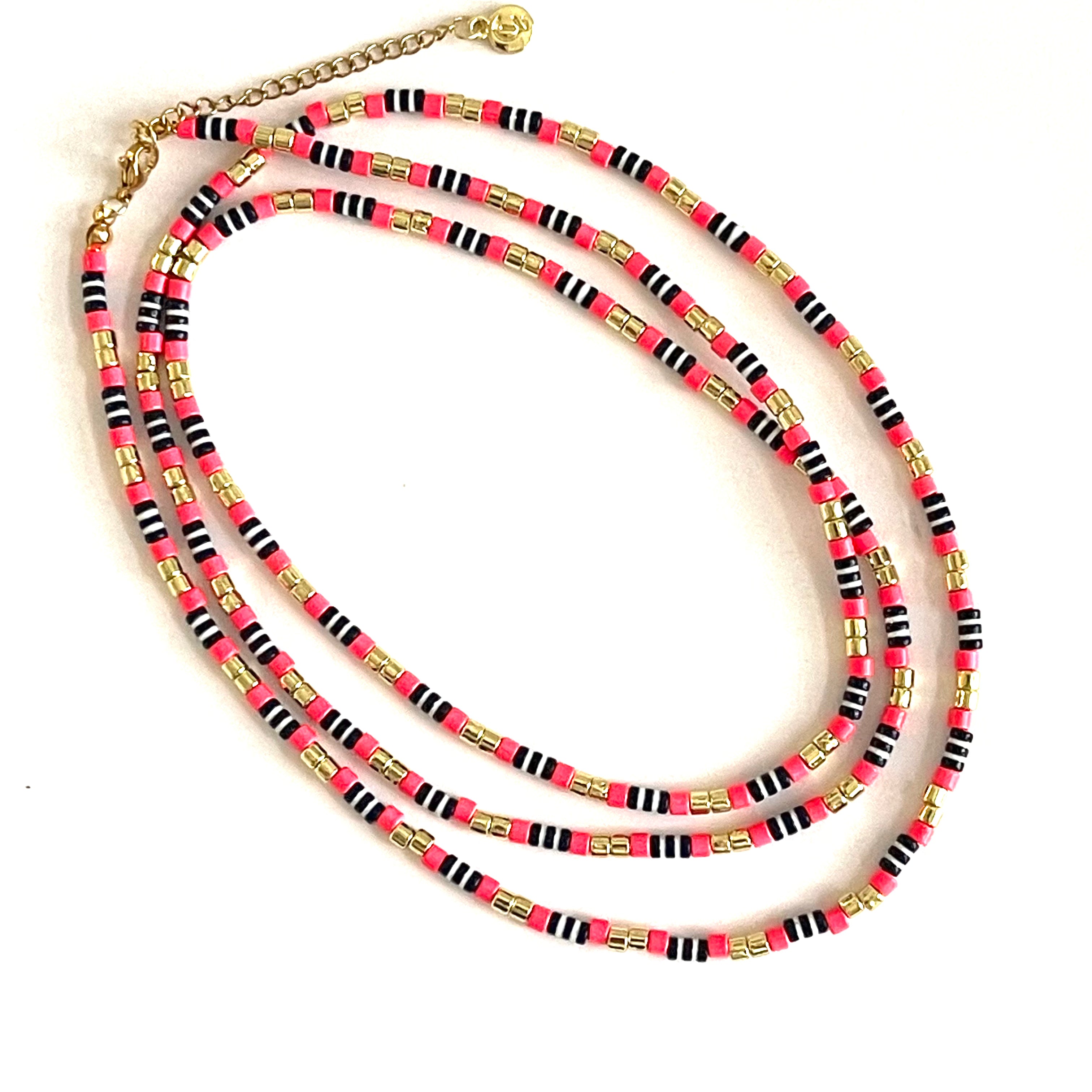 Caryn Lawn Catalina Long Necklace Pink