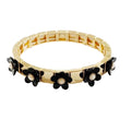 Caryn Lawn Flower Tile Bracelet - Black