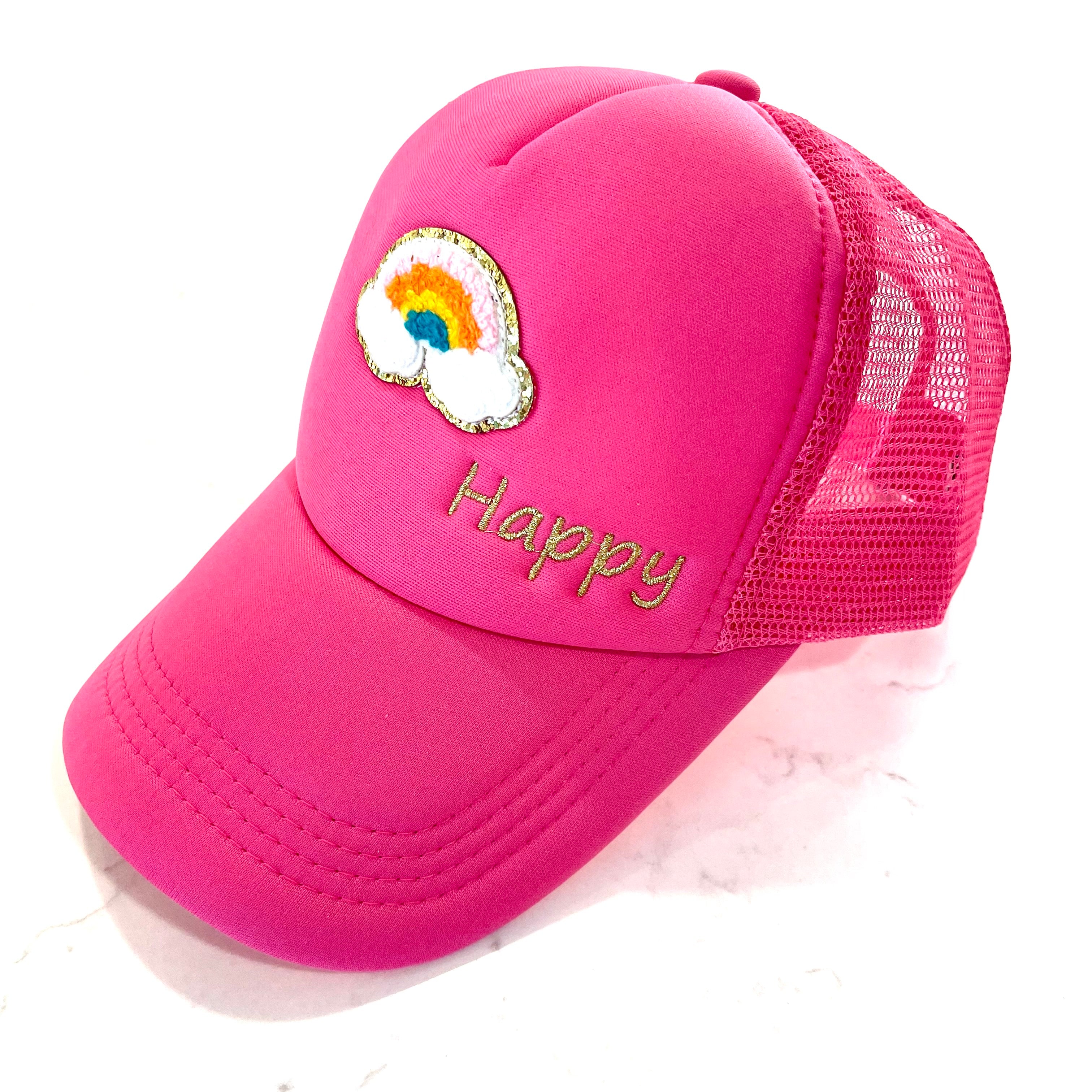 Caryn Lawn Trucker Hat Happy