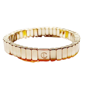 Tile Mini Bar Bracelet- All gold