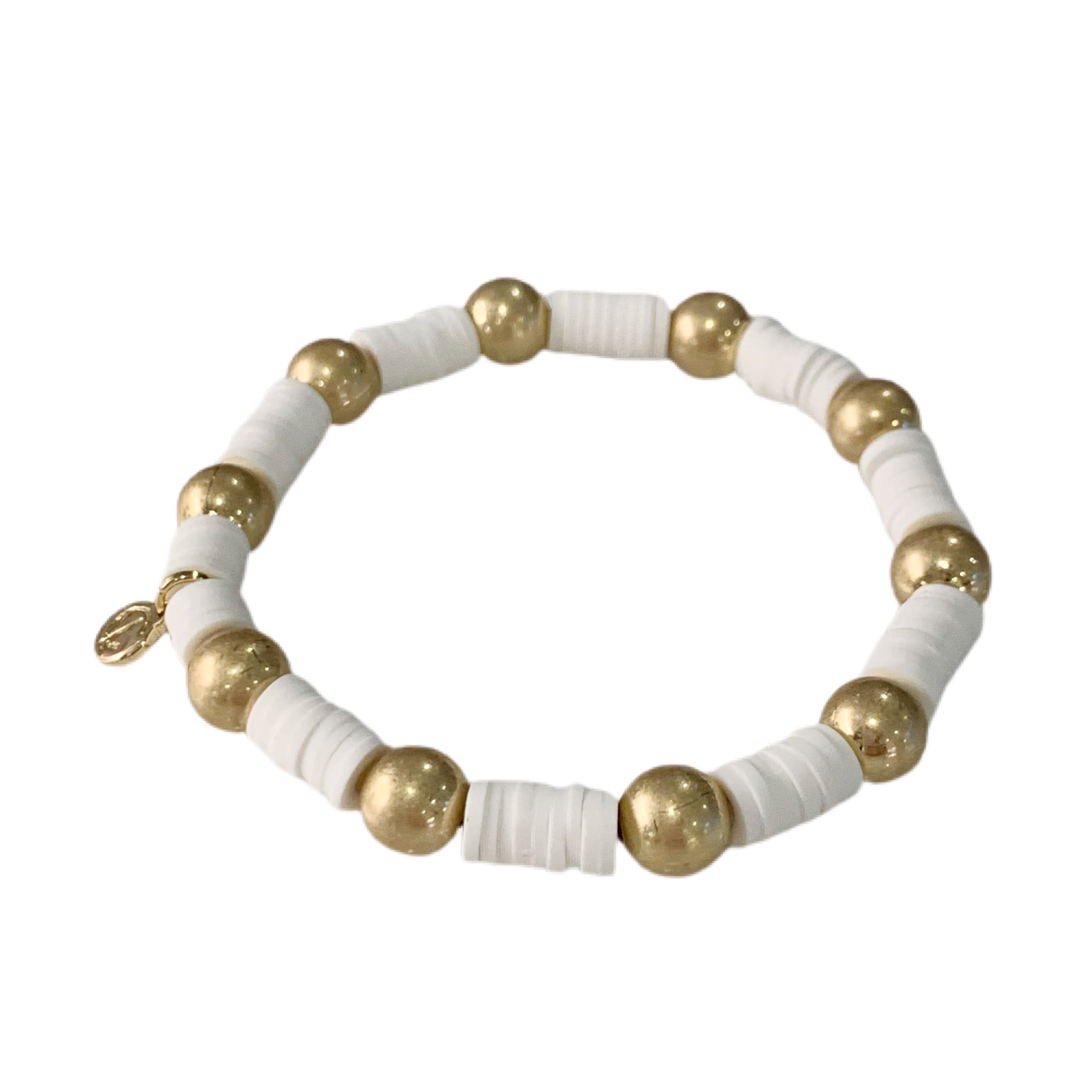 Caryn Lawn Seaside Gold Ball- White