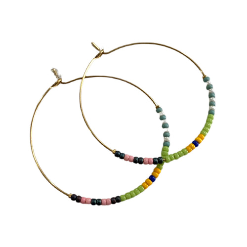 Caryn Lawn Baja Hoop Earrings- Greenhouse