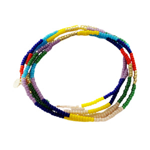 Caryn Lawn Seed Bead Bracelet Set- Prime Colorblock