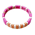 Caryn Lawn High Tide Tile Bracelet- Pink/Orange/Gold
