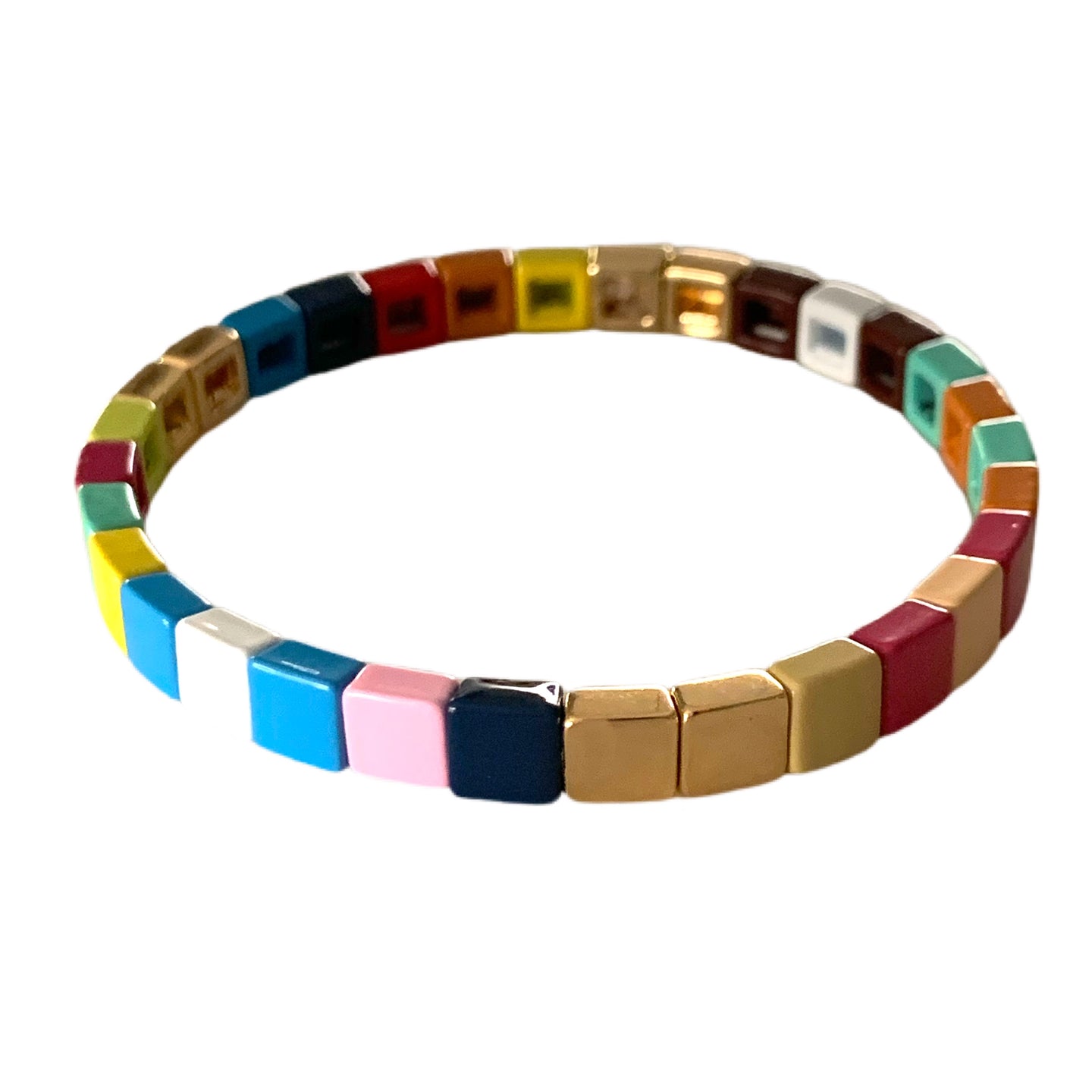 Caryn Lawn Tiny Tile Bracelet- Fruit Stripe