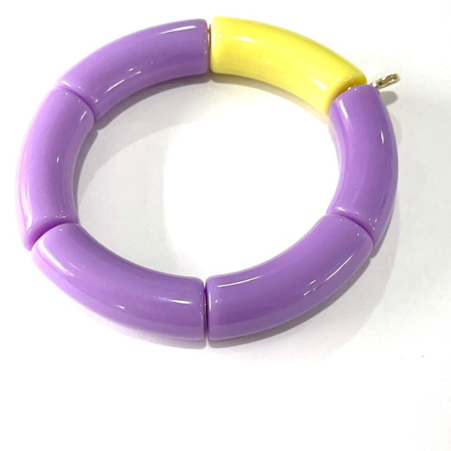 Caryn Lawn Palm Beach Duo Bracelet- Lavender/Canary