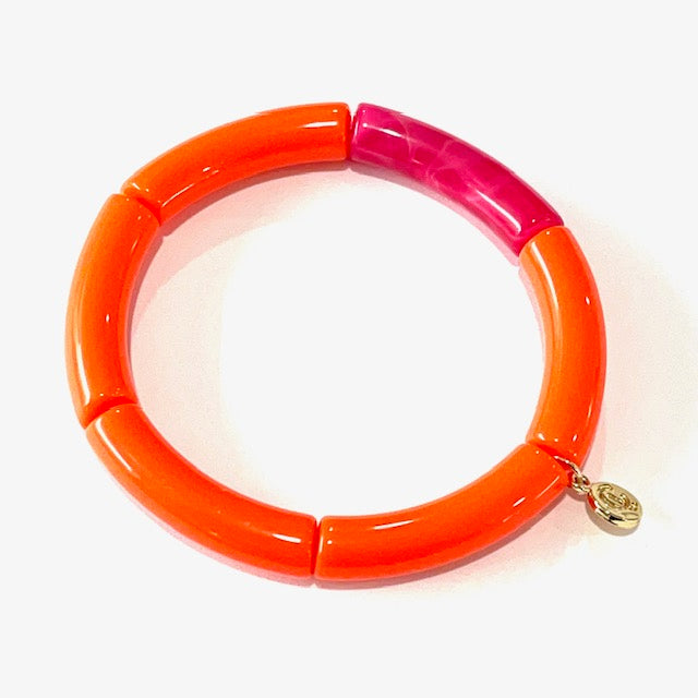 Caryn Lawn Palm Beach Duo Skinnies- Orange/Hot Pink Marble